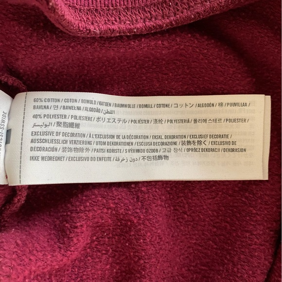 Abercrombie & Fitch Maroon Crew Neck Sweatshirt - Picture 7 of 7